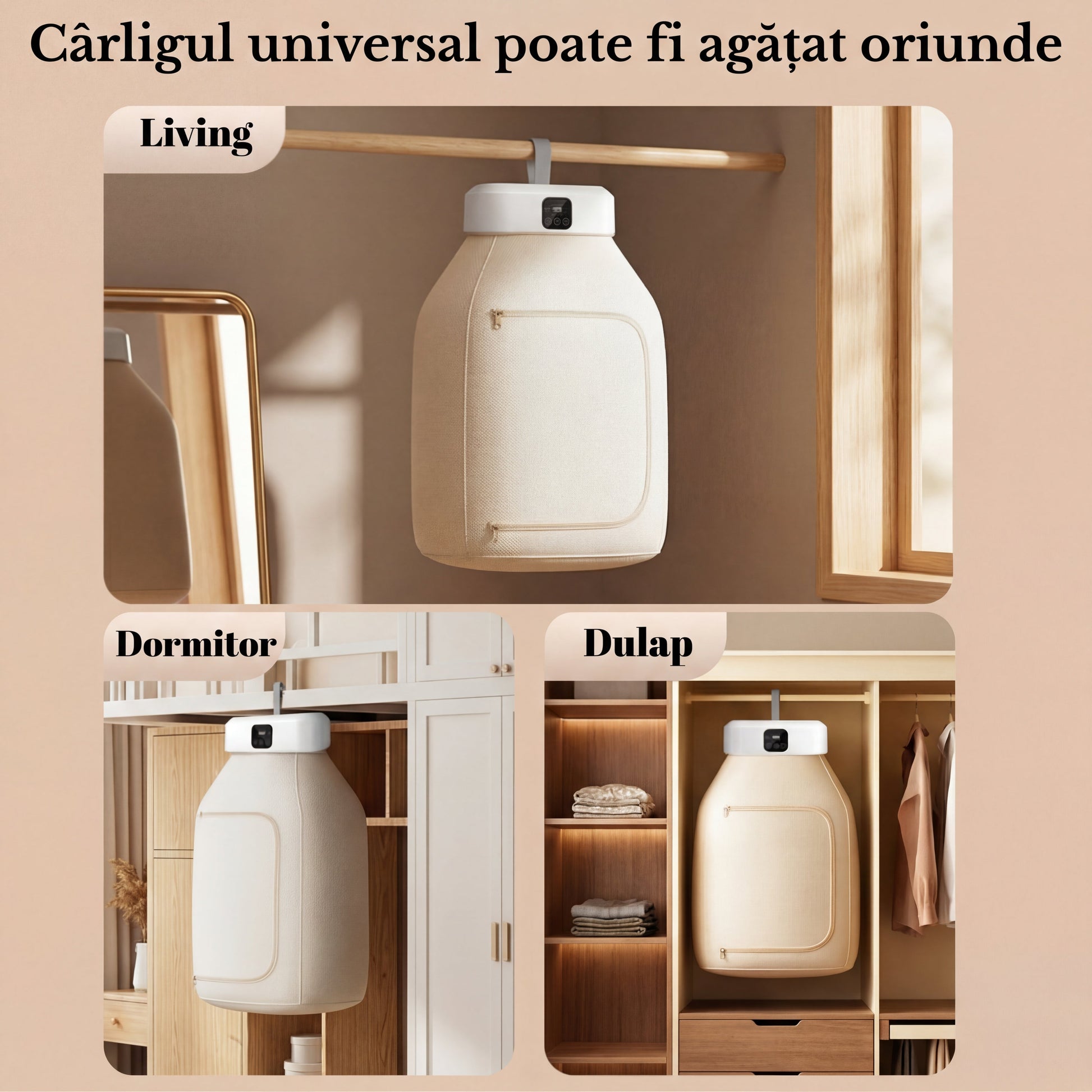 Cârligul universal - potrivit pentru living, dormitor și dulap