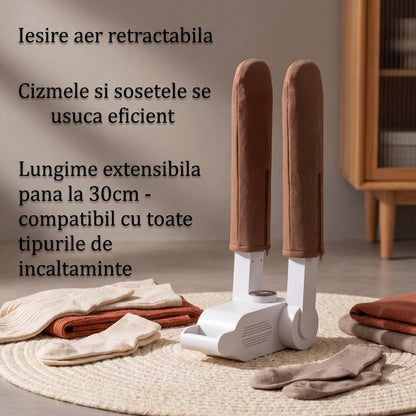 Uscător electric extensibil - compatibilitate cu toate tipurile de încălțăminte