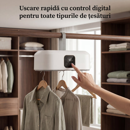Uscător în cameră - design minimalist cu protecție pentru haine