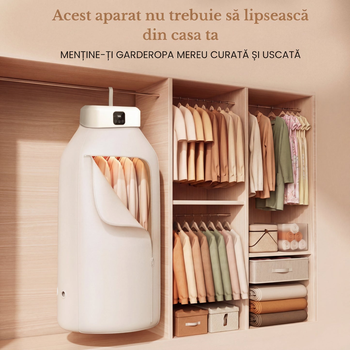 Uscător electric în dulap - menține garderoba curată și uscată